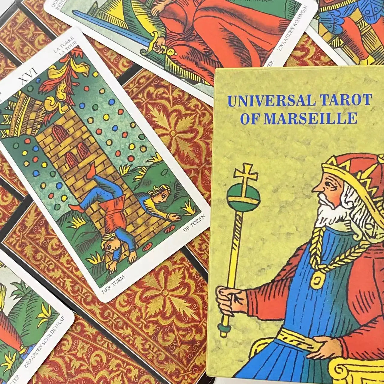 Universal Tarot of Marseille – 78 Card Deck (10.3 × 6 cm)