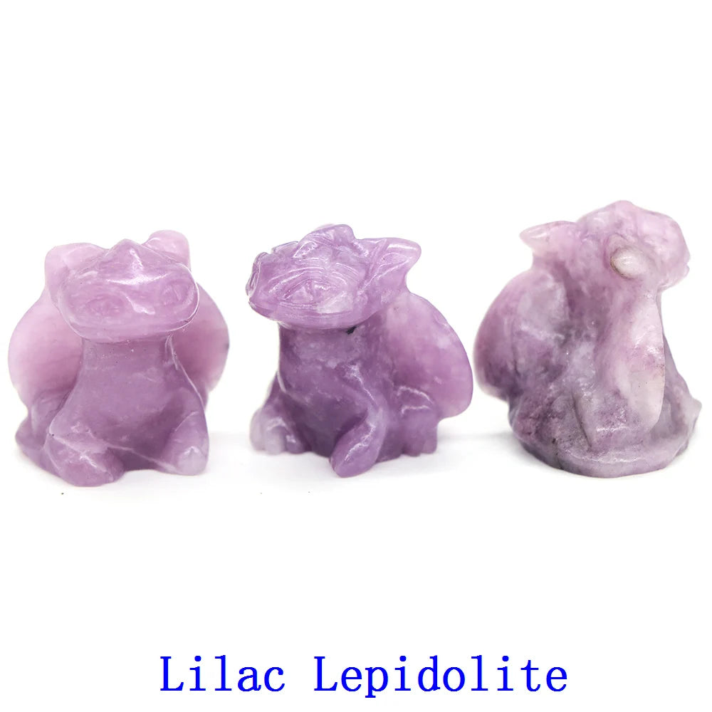 20x Hand-Carved Crystal Dragon – 30 mm “Toothless” Mini Figurine (Multi-Stone Collection)