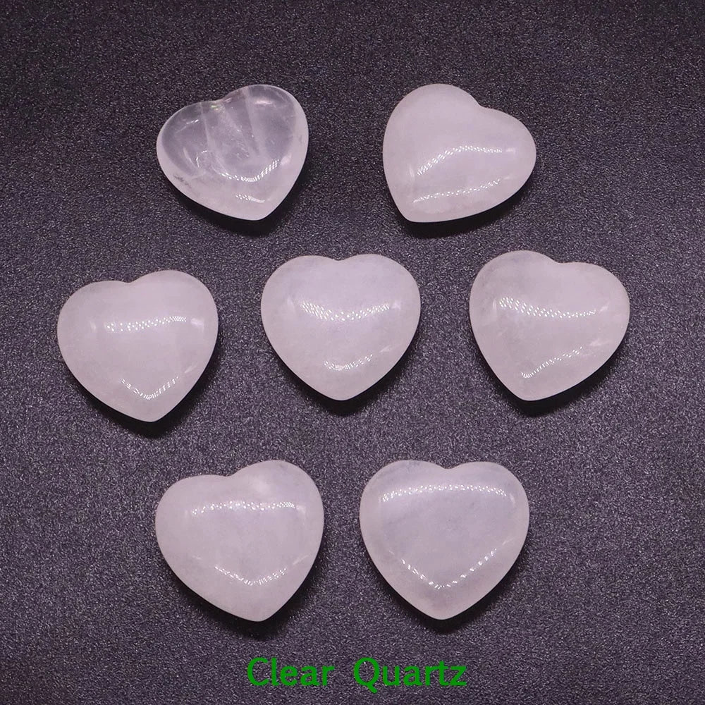 5x 20 mm Heart Crystal – Multi-Stone Collection