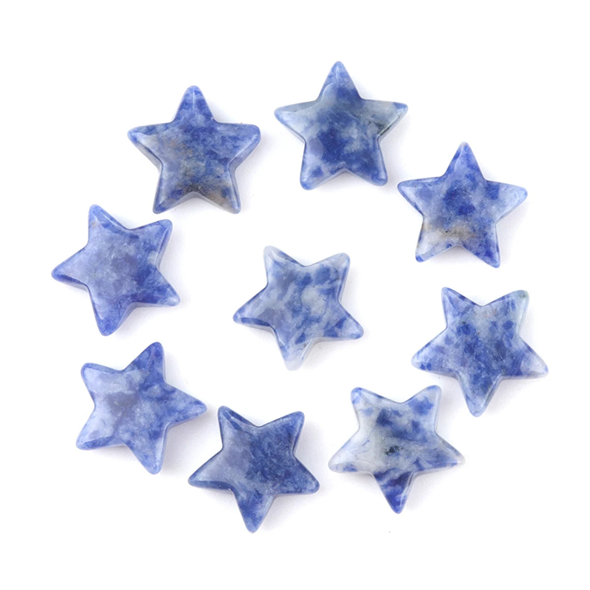 5x Five-Pointed Star Crystal Set – Multi-Stone Collection