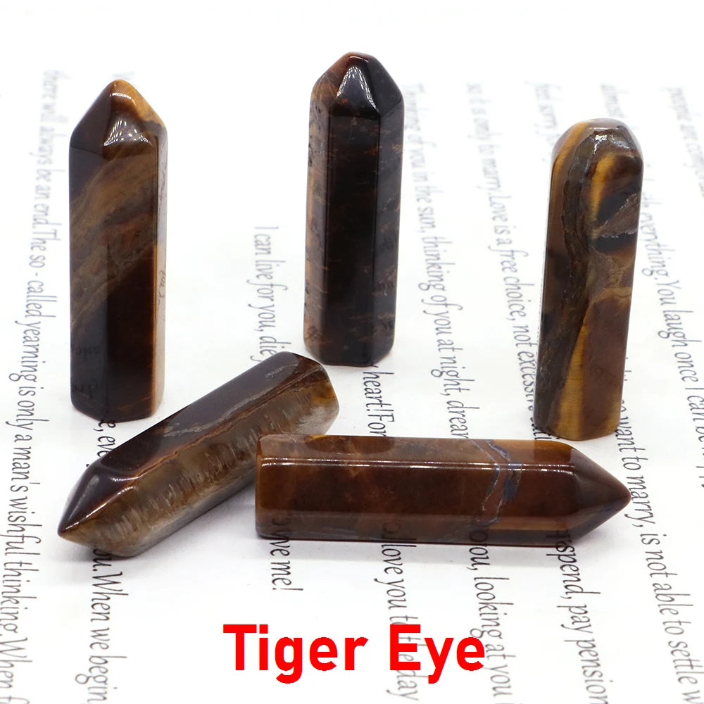 10x 40 mm Crystal Point Wand (Quartz Tower) – 30-Color Collection