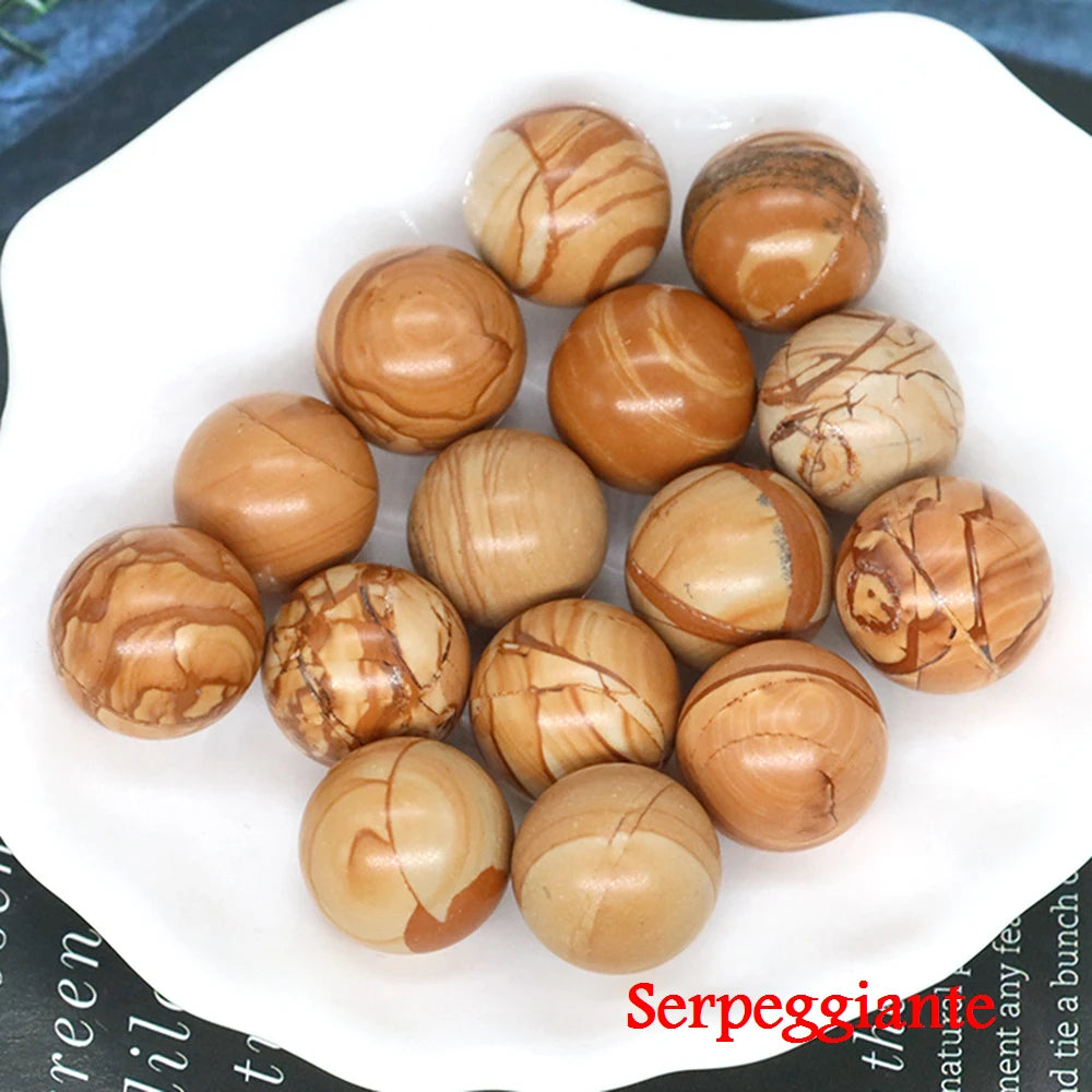 5x 16 mm Mini Crystal Sphere – Natural Stone Specimen Globe (Multi-Stone Collection)