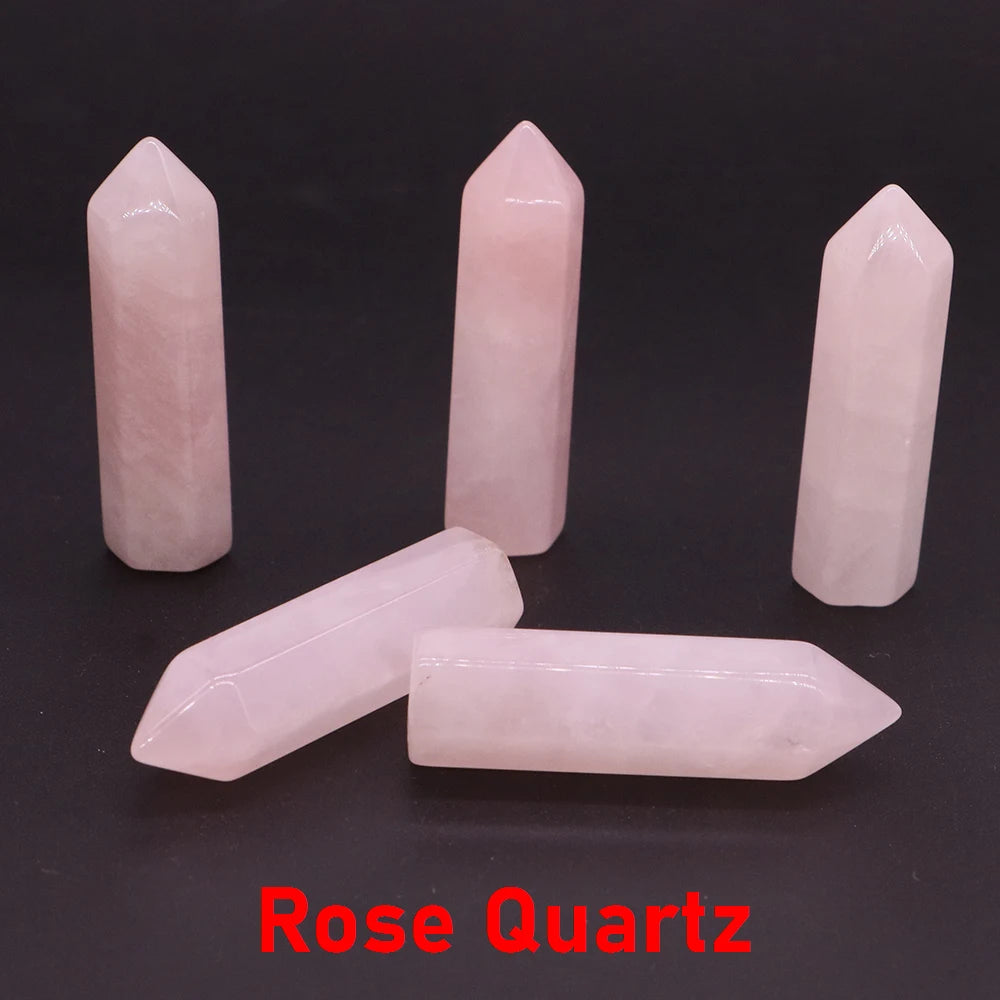 1x 40 mm Crystal Point Wand (Quartz Tower) – 30-Color Collection