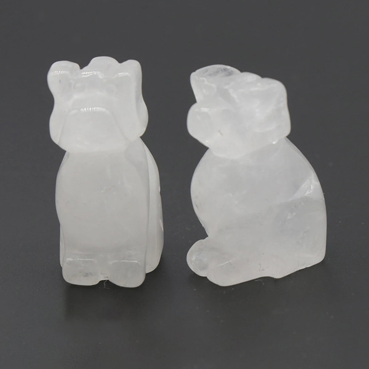 1x Hand-Carved Crystal Dog – 27×17 mm Mini Figurine (Multi-Stone Collection)
