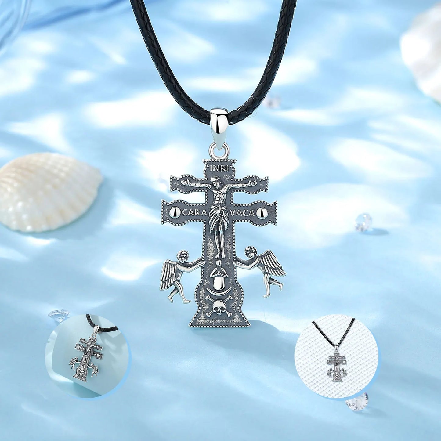 Eudora Caravaca Cross in 925 Sterling Silver – Symbol of Faith & Protection