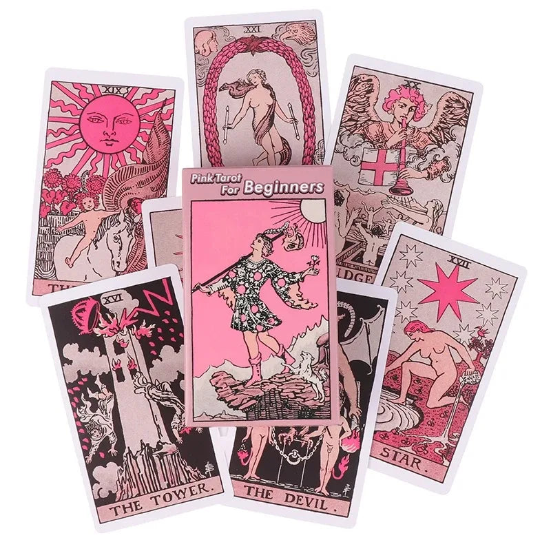Pink Rider Waite Tarot Cards Deck Set