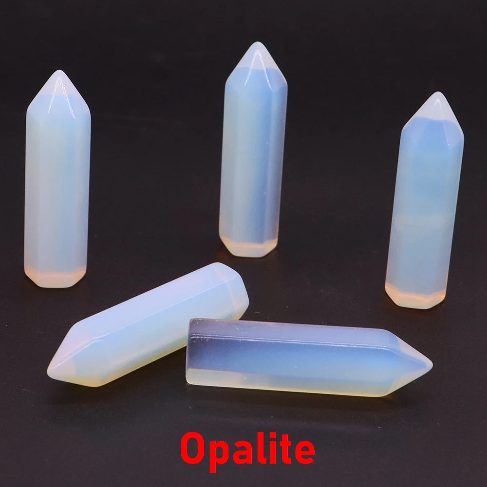 5x 40 mm Crystal Point Wand (Quartz Tower) – 30-Color Collection