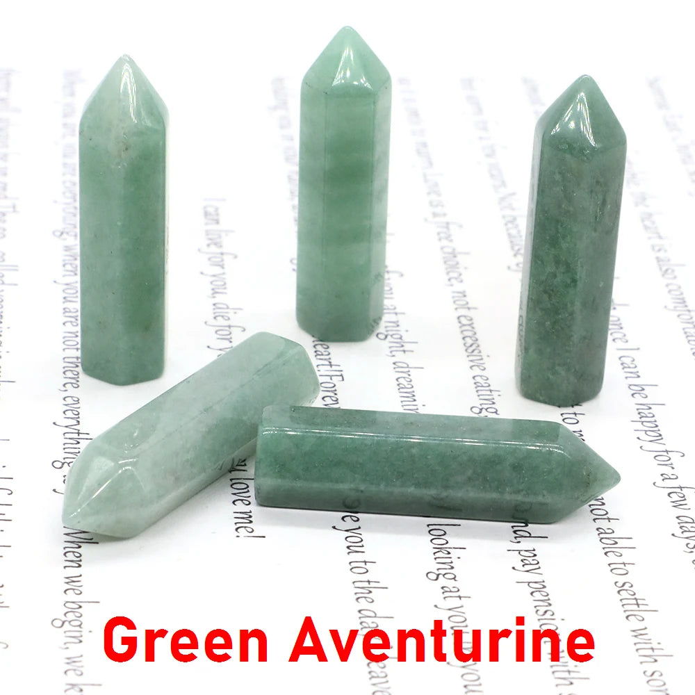 10x 40 mm Crystal Point Wand (Quartz Tower) – 30-Color Collection