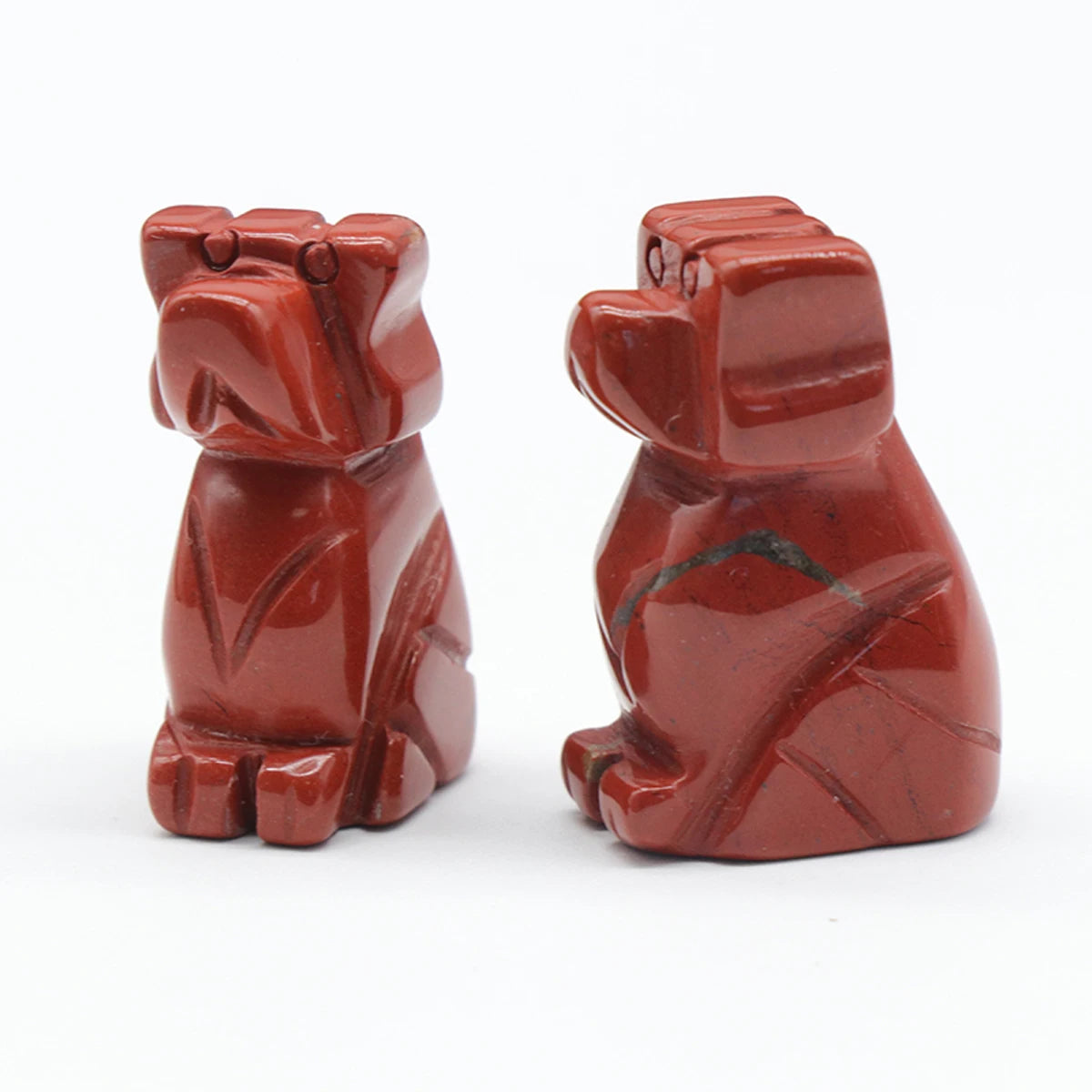 1x Hand-Carved Crystal Dog – 27×17 mm Mini Figurine (Multi-Stone Collection)