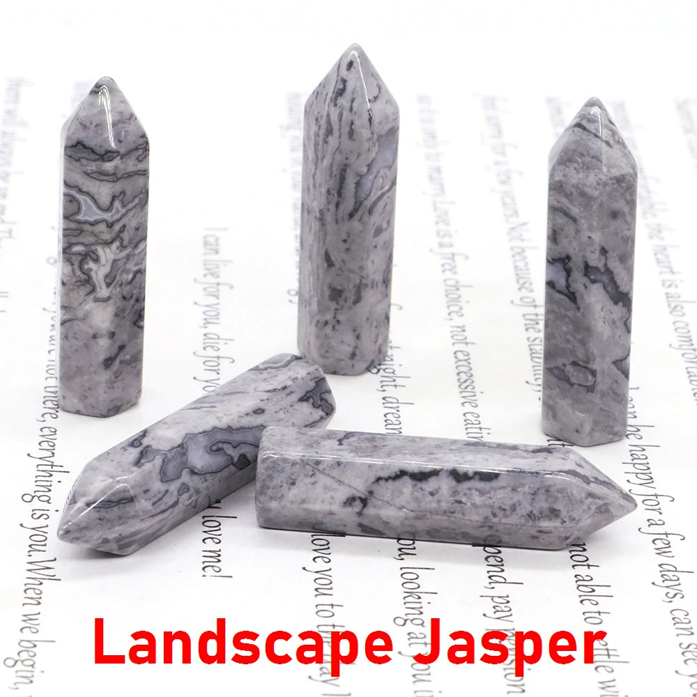 1x 40 mm Crystal Point Wand (Quartz Tower) – 30-Color Collection