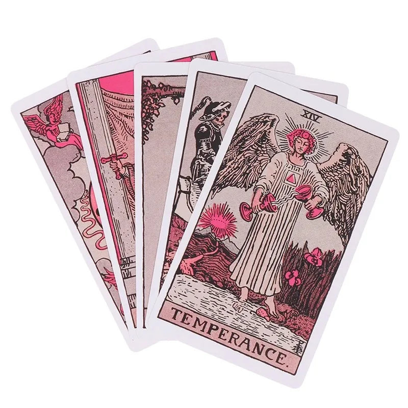 Pink Rider Waite Tarot Cards Deck Set