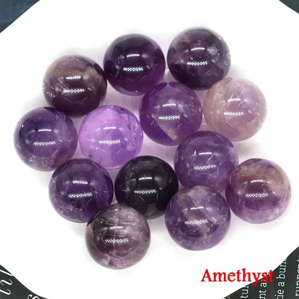 20x 16 mm Mini Crystal Sphere – Natural Stone Specimen Globe (Multi-Stone Collection)