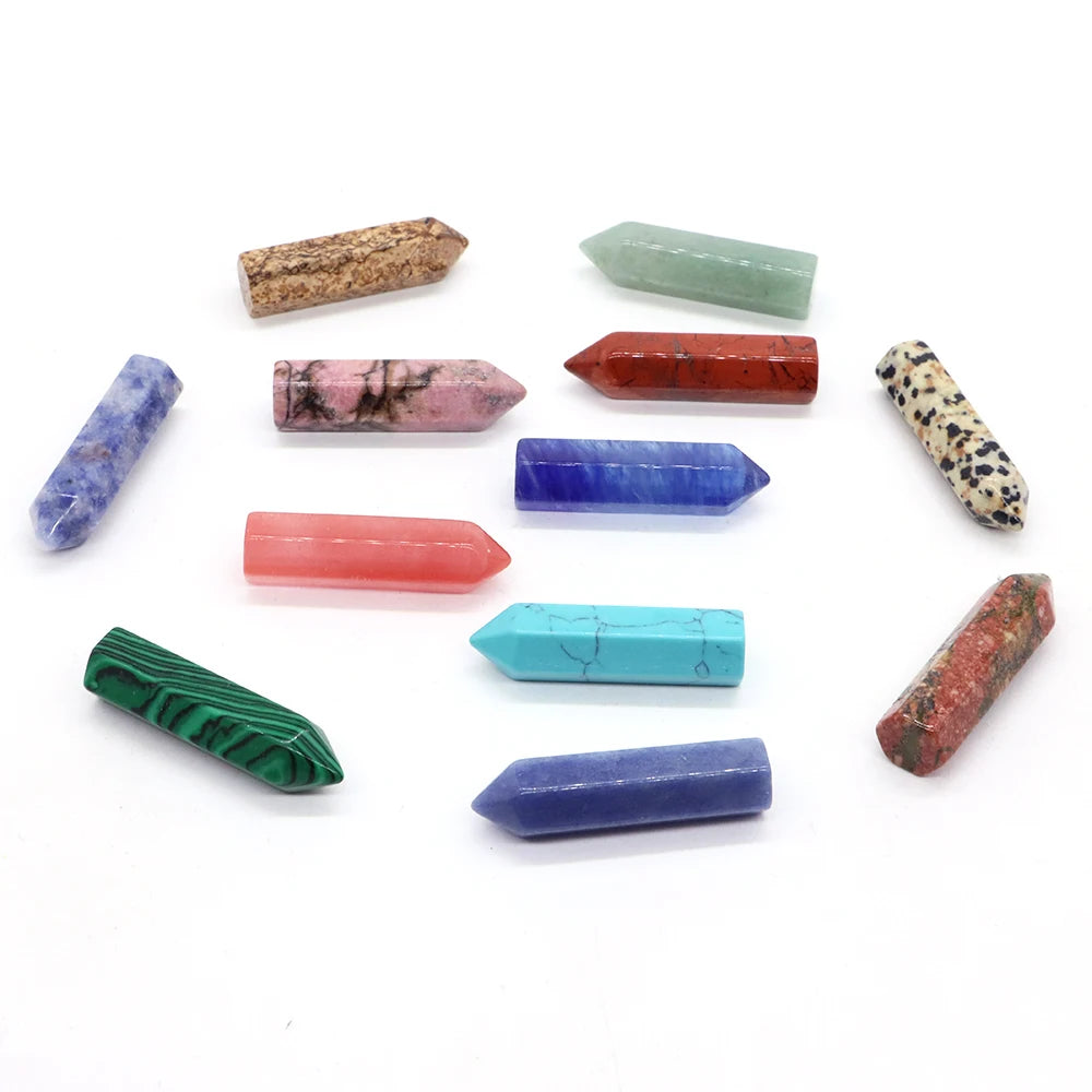 50x 40 mm Crystal Point Wand (Quartz Tower) – 30-Color Collection