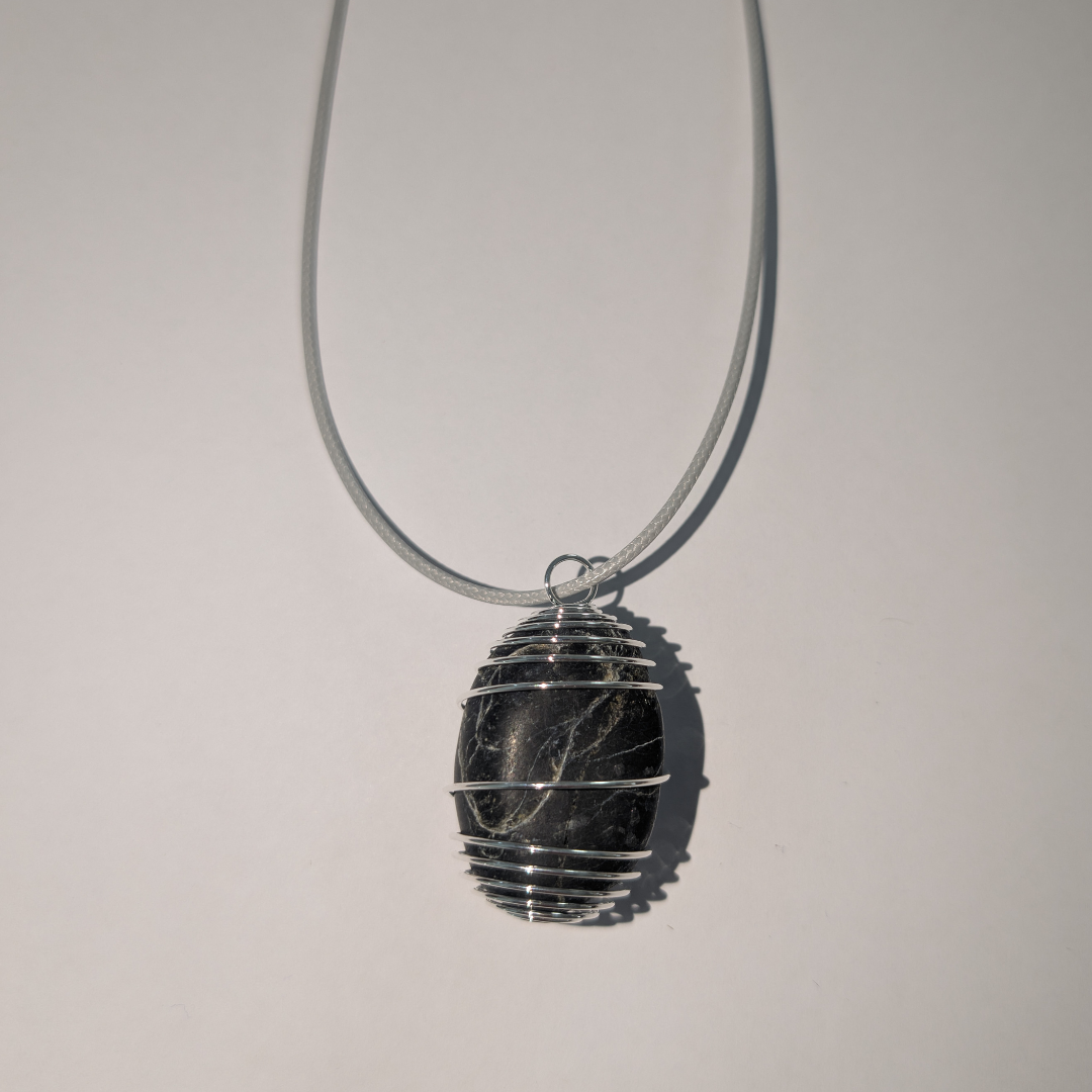 Handmade Black Onyx Crystal Necklace