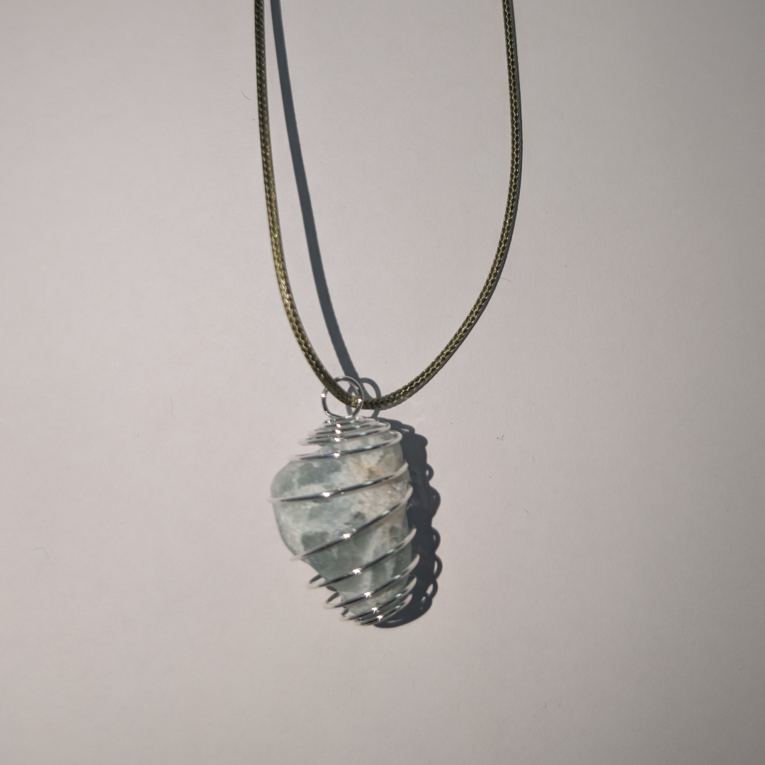Handmade Green Fluorite Crystal Necklace