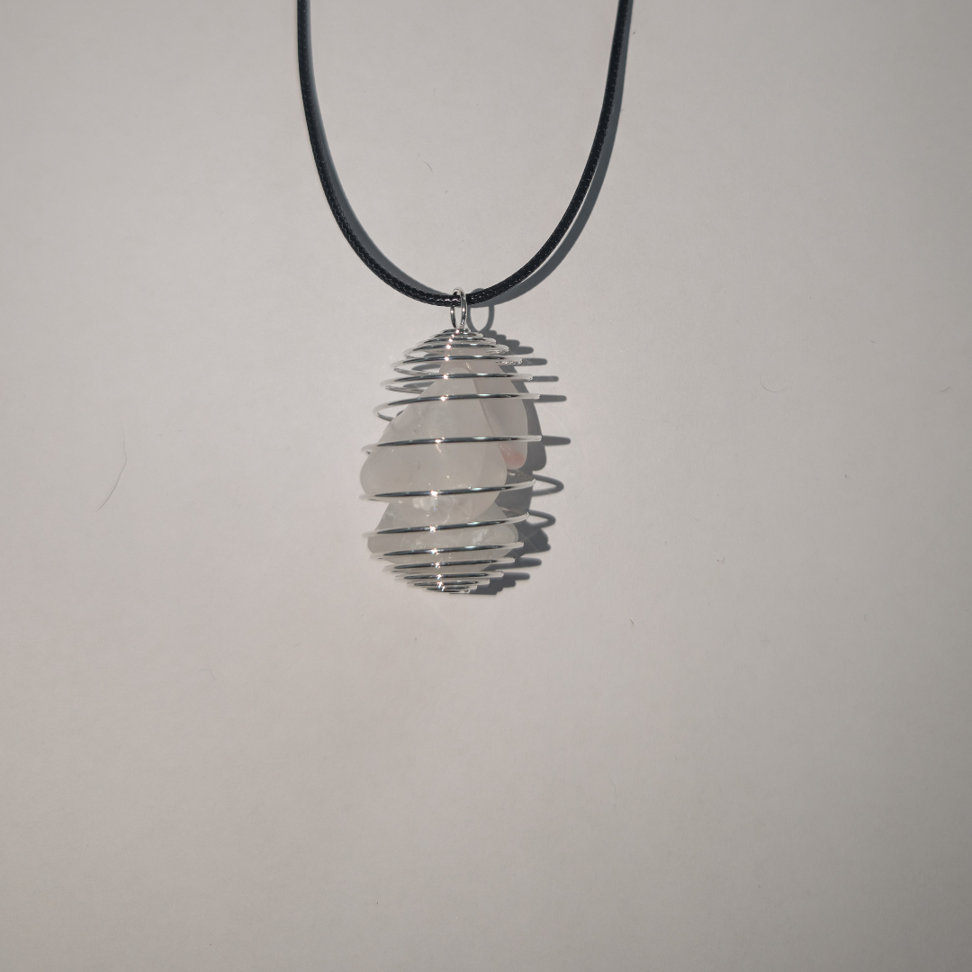 Handmade Clear Quartz Crystal Necklace