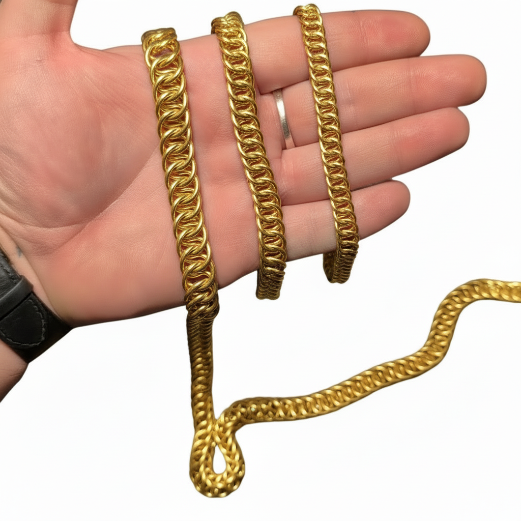 Handmade Half-Persian Bracelet in Gold, Silver & Platinum | Essence-Ciel