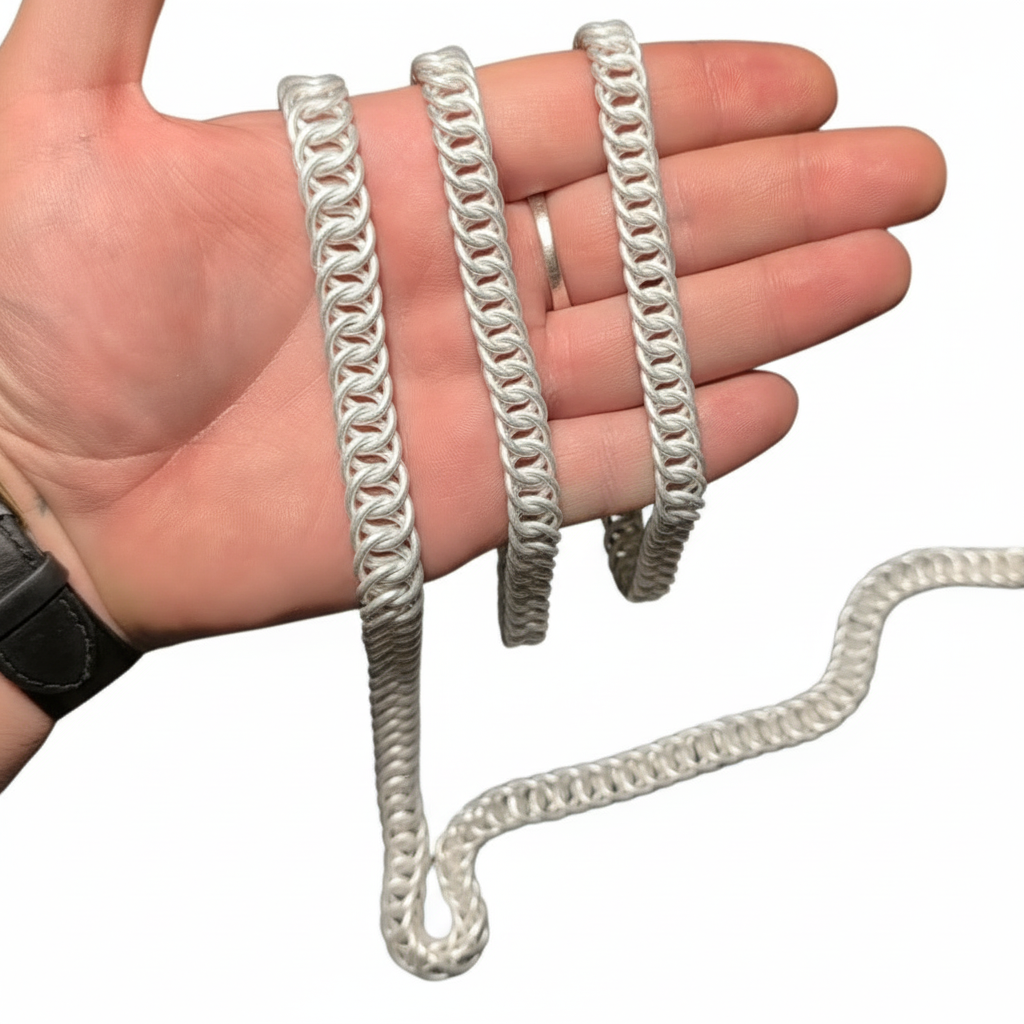 Handmade Half-Persian Bracelet in Gold, Silver & Platinum | Essence-Ciel