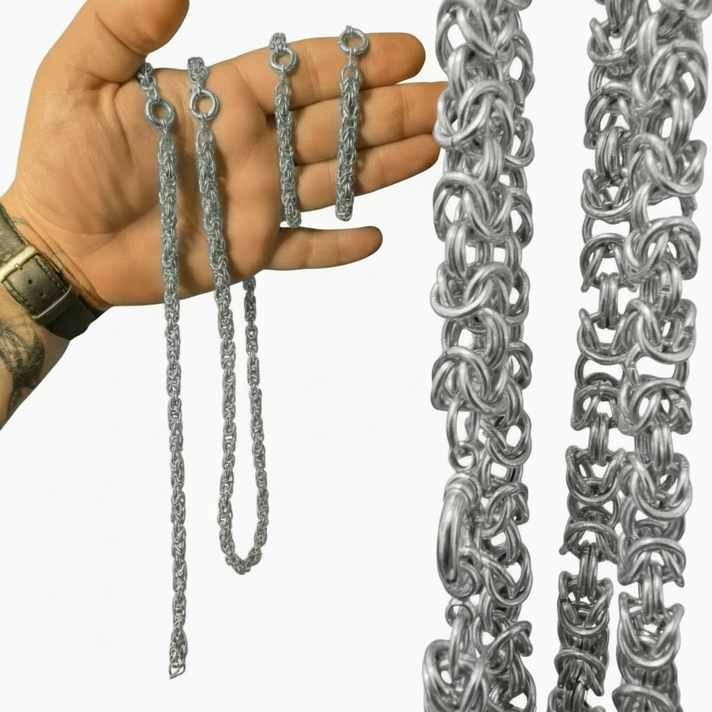 Handmade Byzantine Chain in Gold, Silver & Platinum | Essence-Ciel