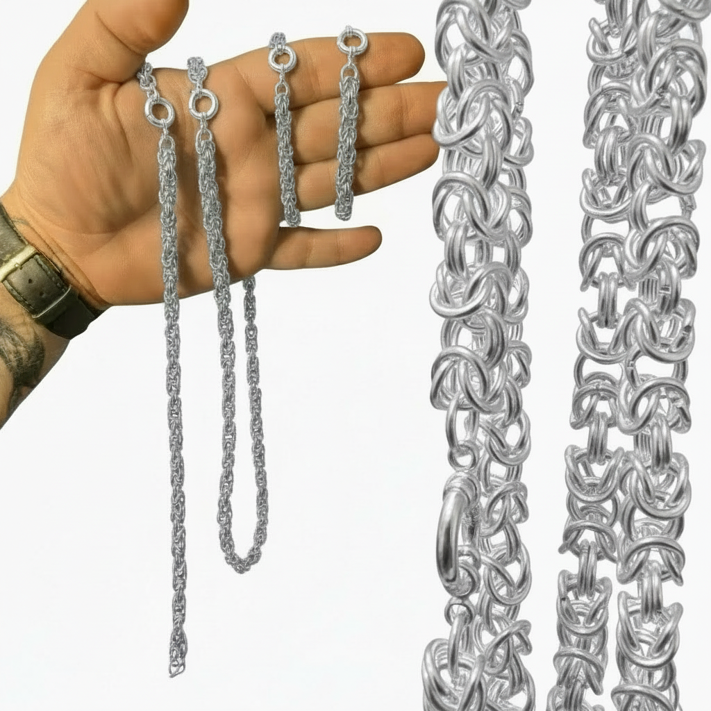 Handmade Byzantine Chain in Gold, Silver & Platinum | Essence-Ciel
