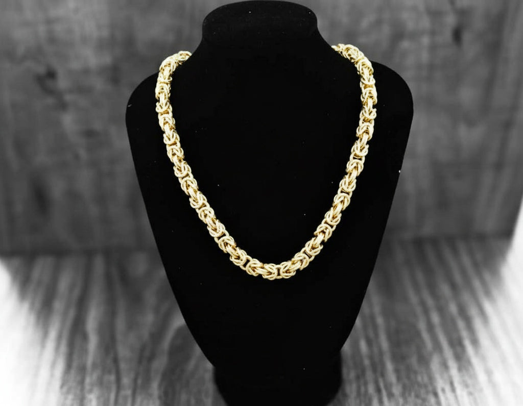 Handmade Byzantine Chain Necklace – 6 mm (18G) & 7.5mm (16G) | 16–26 in (22 in Recommended) ✨